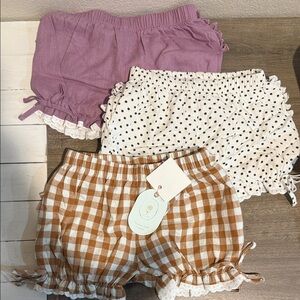 SweetHoney Kids Shorts Set in Lavender, Polka Dot, and Gingham